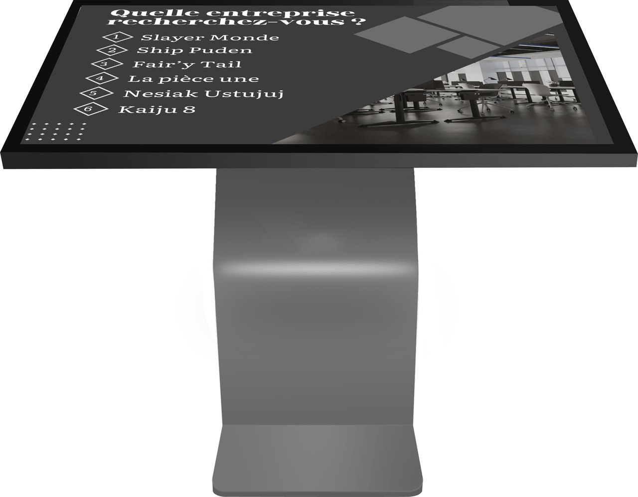 Kiosques tactiles · une consultation autonome