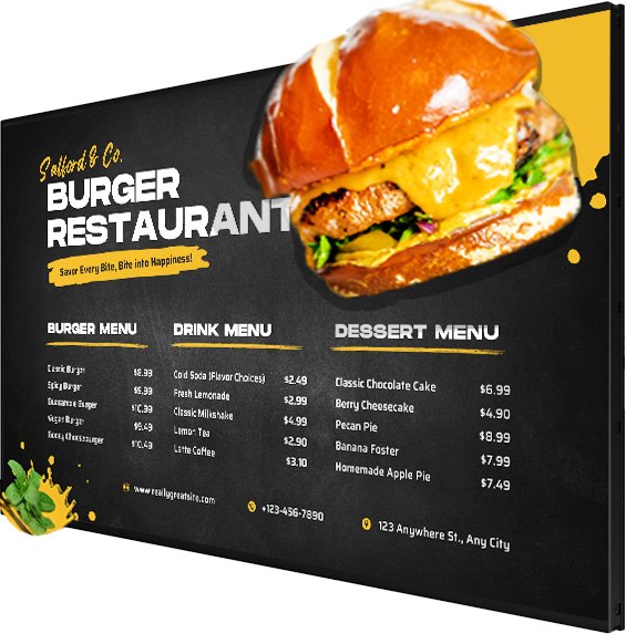 Menu boards · rendre l’offre lisible