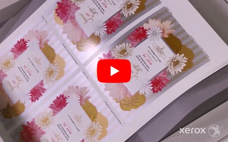 Imprimante Presse de production Xerox® Iridesse et fichiers d'impression Vidéo