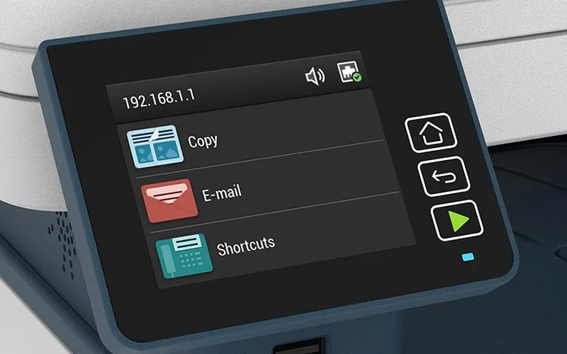 Imprimante Xerox® B235 Multifonction vue de l'écran